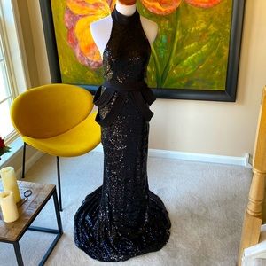 Black sparkly gown